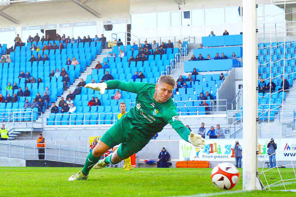 Jakub Jakubov bestritt alle 16 Regionalliga-Spiele für den CFC. Am Sonnabend gegen Bischofswerda durfte der Torhüter erstmals im Pokal ran und parierte mehrfach stark.