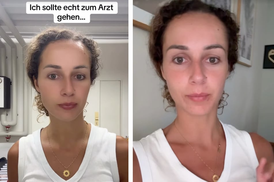 In ihrer Instagram-Story verglich Samira ihre beiden Gesichtshälfte miteinander - wirkt die linke Seite dicker als die Rechte? (linkes Bild mit Filter, rechtes Bild ohne Filter).