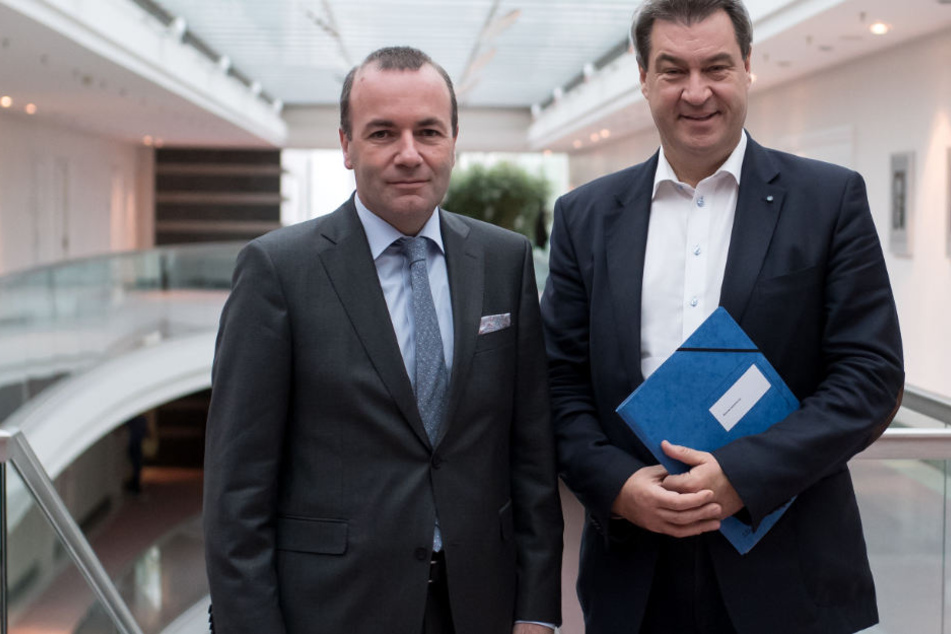 Landtagswahl in Bayern: Söder und Weber warnen vor Gefahr für Europa
