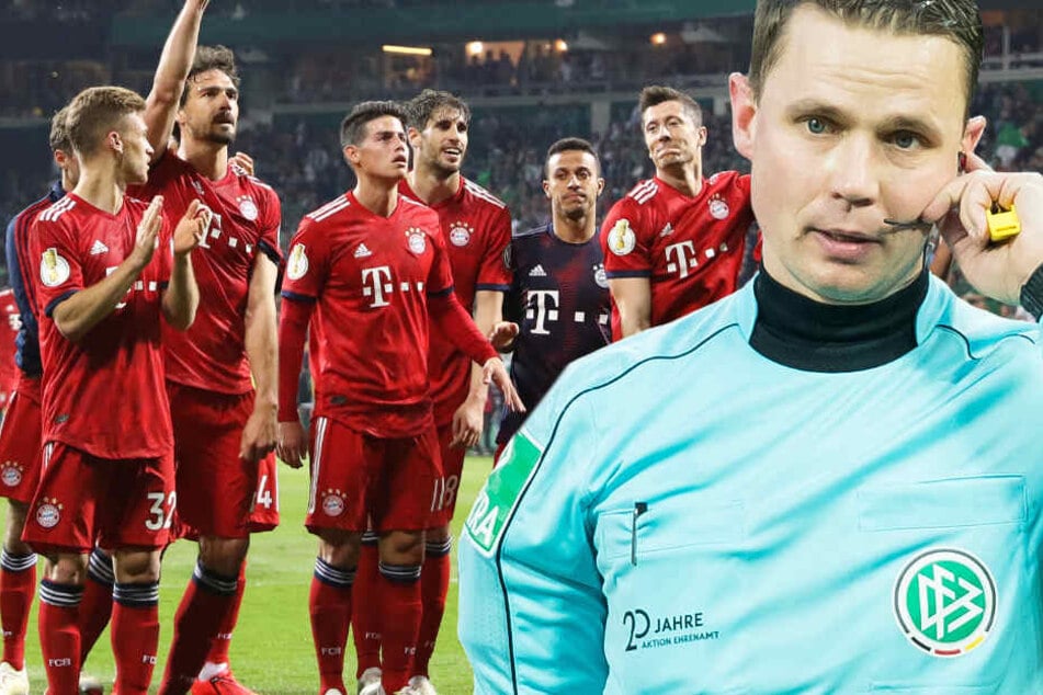 Robert Kampka (r., Archivbild) hatte den falschen Elfmeterpfiff nicht korrigiert und so den Bayern zum Sieg verholfen.