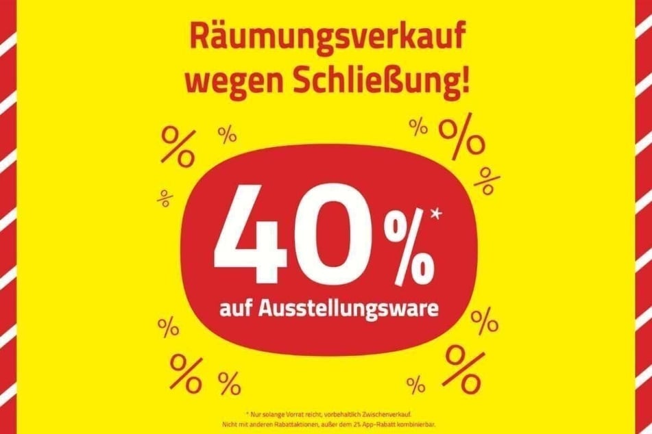 Im Zuge des Räumungsverkaufs bei ROLLER in Schwalmstadt gibt's aktuell bis zu 40 Prozent Rabatt beim Möbelkauf.¹