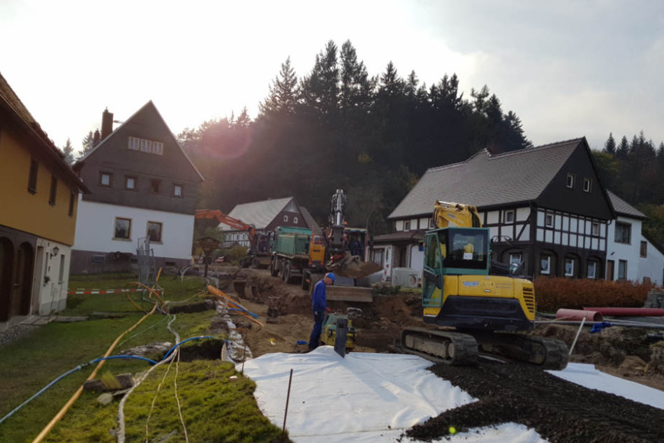 Eine Baustelle der OSTEG.