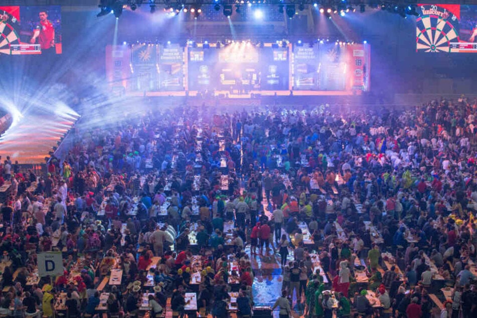 Die German Darts Masters letztes Jahr auf Schalke.