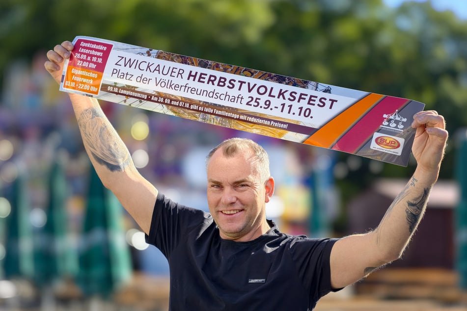 Rummel-Chef Marco Walz (47) freut sich auf den Start des Zwickauer Herbstvolksfestes.