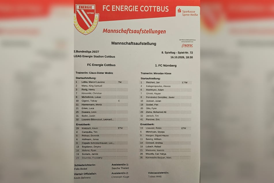 Im Aufstellungsbogen hat sich in Fehler eingeschlichen.