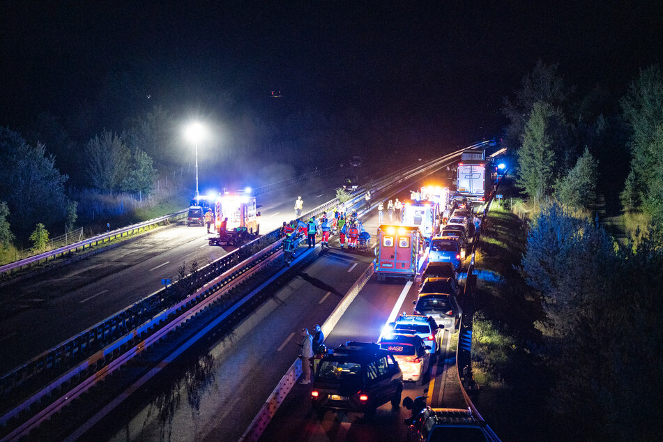 Die A73 im Landkreis Coburg musste aufgrund des Vorfalls für den Verkehr gesperrt werden.