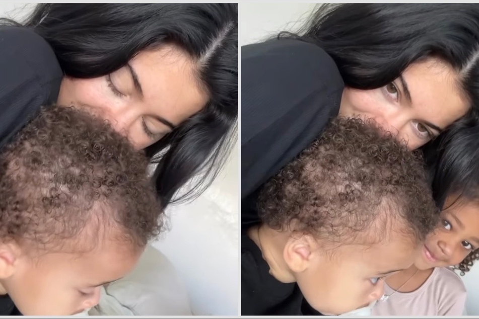 Kylie Jenner showed fans what her mornings with her two children Stormi and Aire are like.
