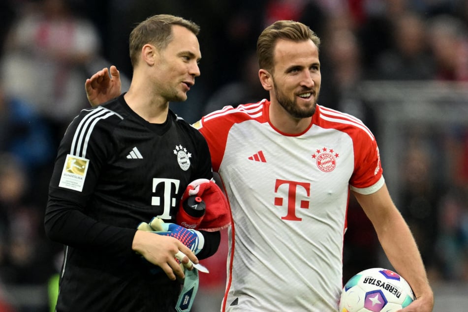 Bayern-Kapitän Manuel Neuer (l.) und Top-Torjäger Harry Kane sind nach kurzzeitiger Erkrankung gegen Hoffenheim wohl im Einsatz.