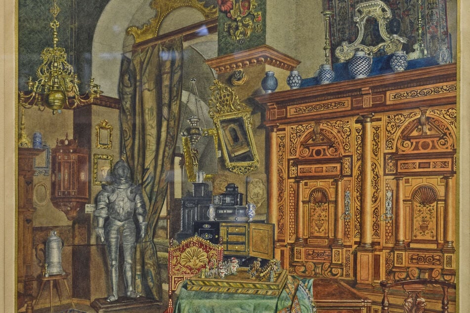Innenansicht des alten Kunstgewerbemuseums am Antonsplatz (Luise Heynemann-Golßen, 1882).