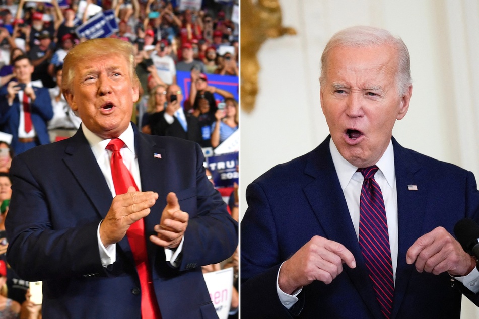 According to a new report, President Joe Biden (r) has harshly criticized former President Donald Trump to his closest friends and allies behind closed doors.