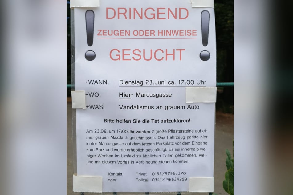Schon Ende Juni vandalierte ein Unbekannter durch Reudnitz.