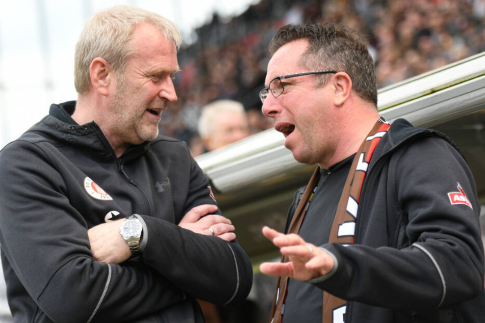 Sportchef Uwe Stöver und Trainer Markus Kauczinski wurden beim FC St. Pauli Anfang April freigestellt.