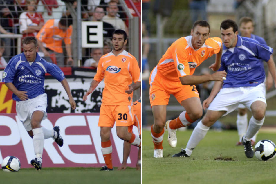 Bislang der letzte größere Auftritt von TeBe 2008/2009: In der ersten Runde des DFB-Pokal trafen die Berliner auf Energie Cottbus. Im Mommsenstadion mussten sich die "Lila-Weißen" mit 0:3 geschlagen geben. (Bildmontage)