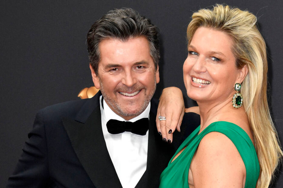 "Modern Talking"-Star Thomas Anders (56) war mit Ehefrau Claudia (47) einer der ersten Gäste auf dem roten Teppich.