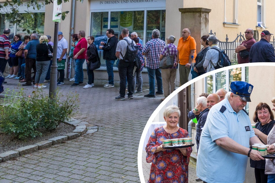 Warum stehen hier so viele Leute in der Schlange?