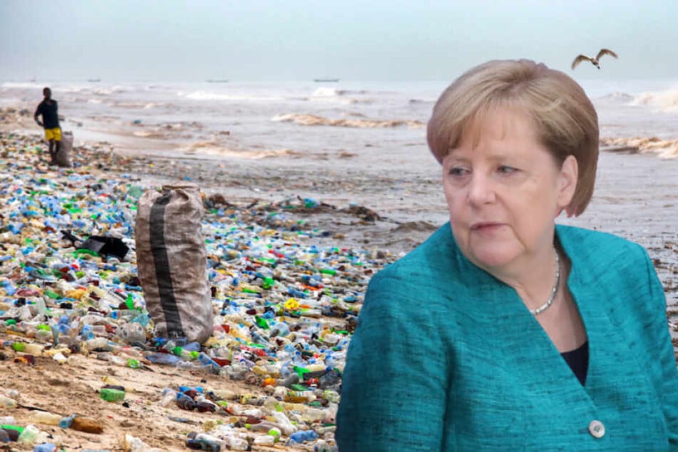 Bundeskanzlerin Angela Merkel (63, CDU) hat sich kritisch zur Plastiksteuer geäußert. (Bildmontage)