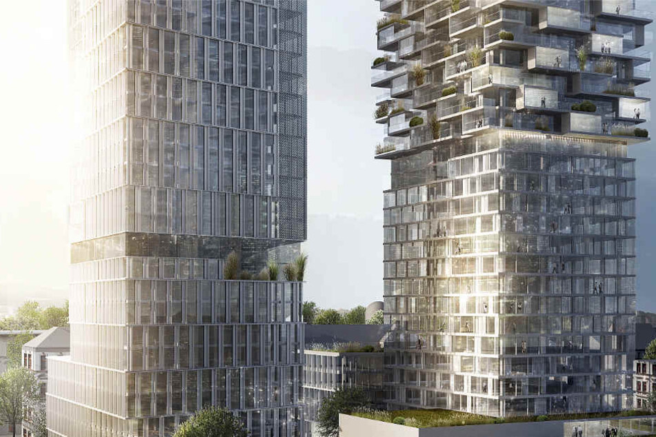Die Computer-Darstellung zeigt die geplante Bebauung des AfE-Areals in Frankfurt.