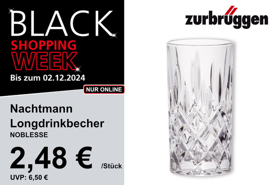 Nachtmann Longdrinkbecher für 2,48 statt 6,50 Euro pro Stück