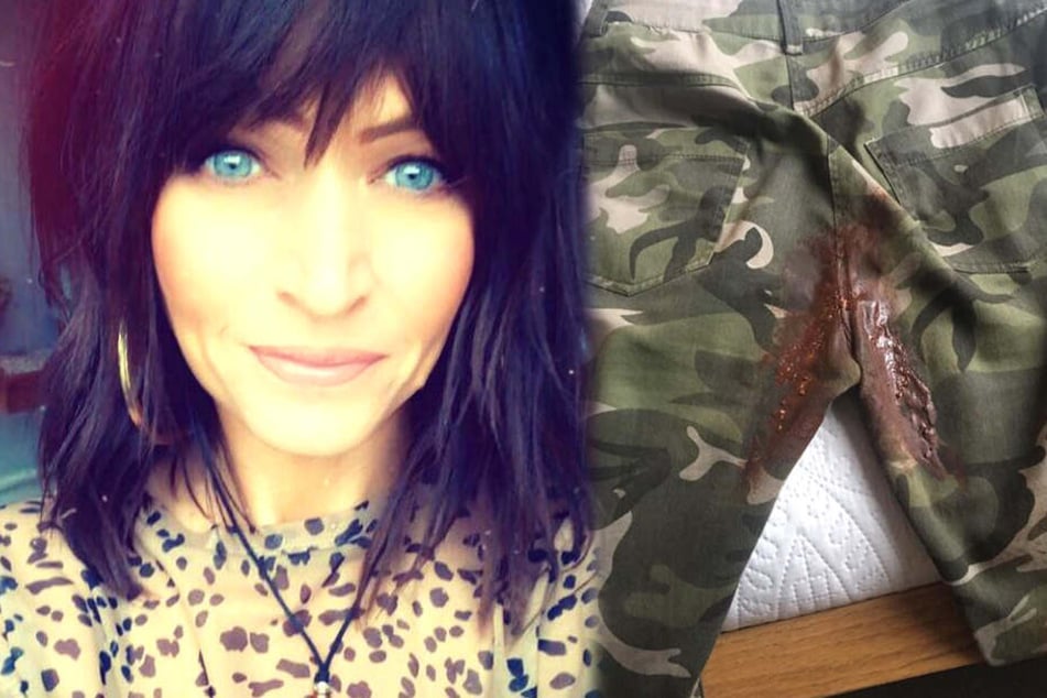 Julie Wood (37) hatte sich den Hintern mit Schokolade beschmiert.