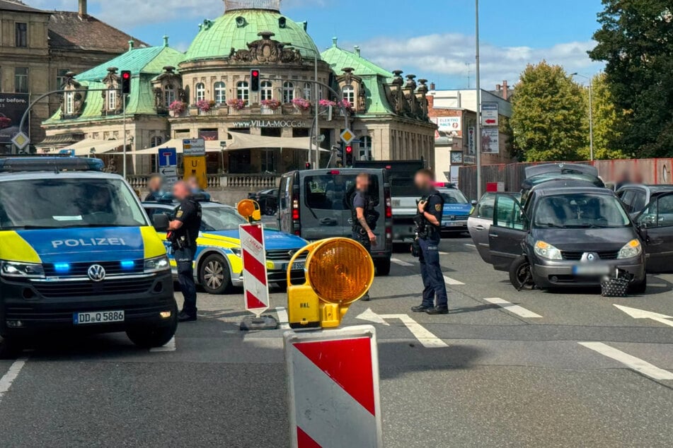 In der Zwickauer Innenstadt kam es am Samstag zu einer Verfolgungsfahrt.