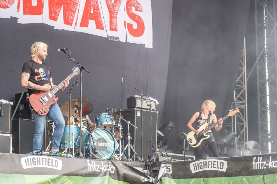 The Subways heizten der Menge am Nachmittag unter anderem mit ihrem Hit "Rock'n'Roll Queen" ein