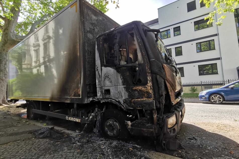In der Bleicherstraße hat in der Nacht zu Freitag ein Laster gebrannt.