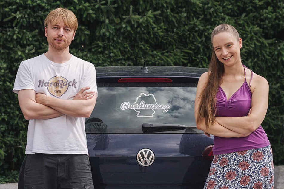 68 Tage voller Grenzgeschichten: Derzeit entdecken Herrad Fischer (31) und Martin Behling (37) mit Auto und Kameras die deutsche Grenze.