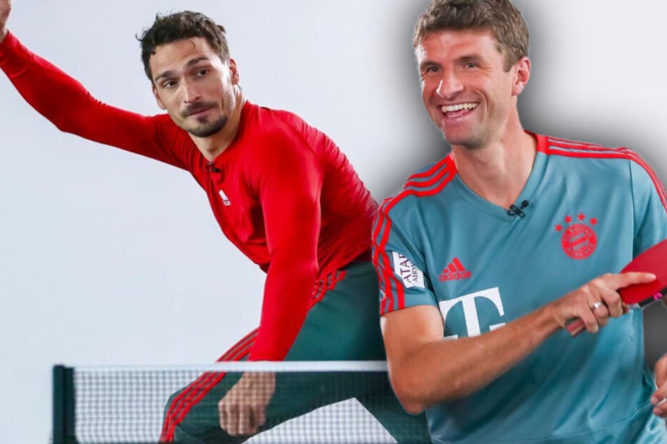 Mats Hummels (l.) und Thomas Müller (r.) duellieren sich an der Platte. (Bildmontage)