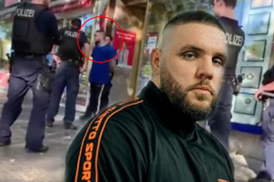 Mit angelegten Handschellen: Rapper Fler musste vorübergehend festgenommen werden.