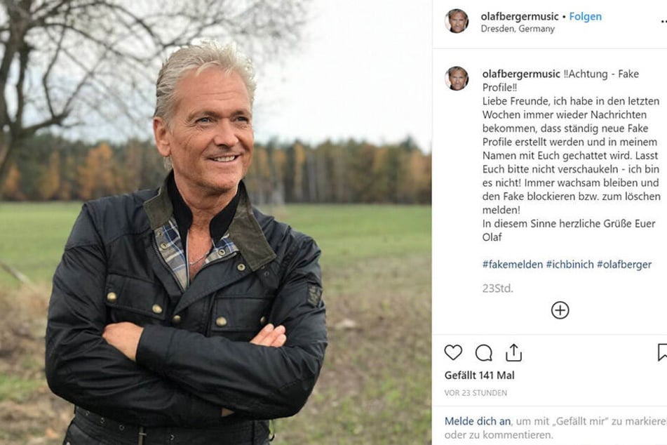 Schlagerstar Olaf Berger (55) warnt seine Fans vor Fake-Profilen.