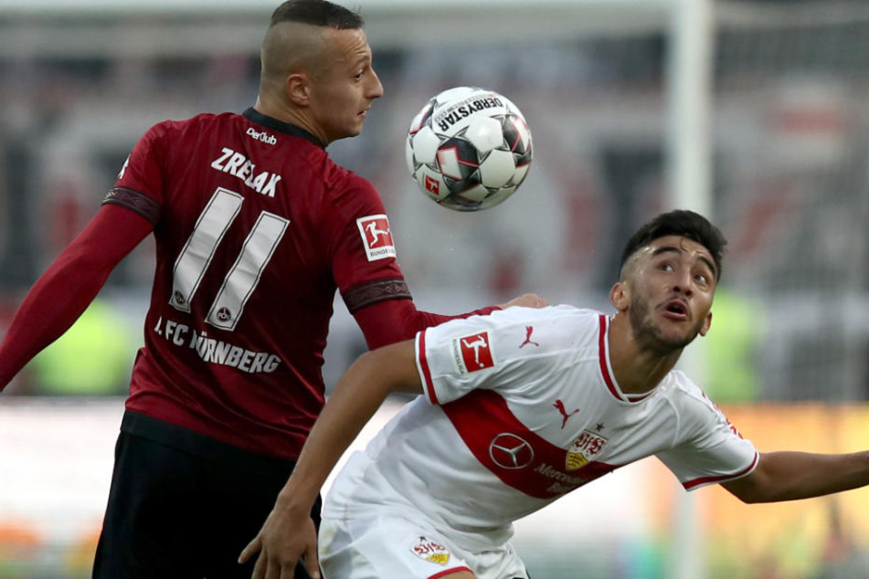 Nicolás González (r.) zeigte auch heute gegen die Nürnberger wieder gute Aktionen.