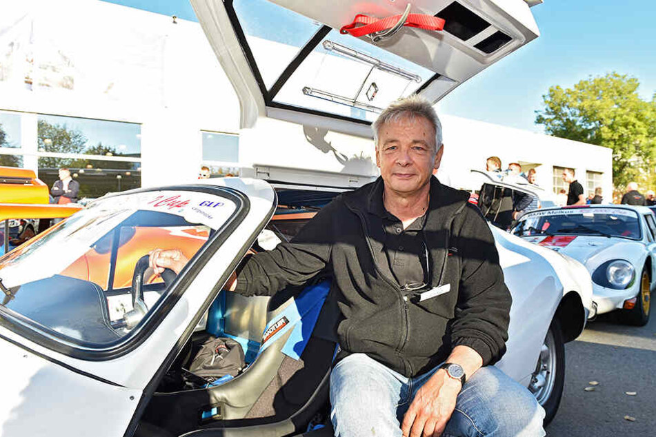 Peter Melkus (65) feierte die Rennwagen seines Vaters bei der Melkus-Parade am Wochenende in Dresden.