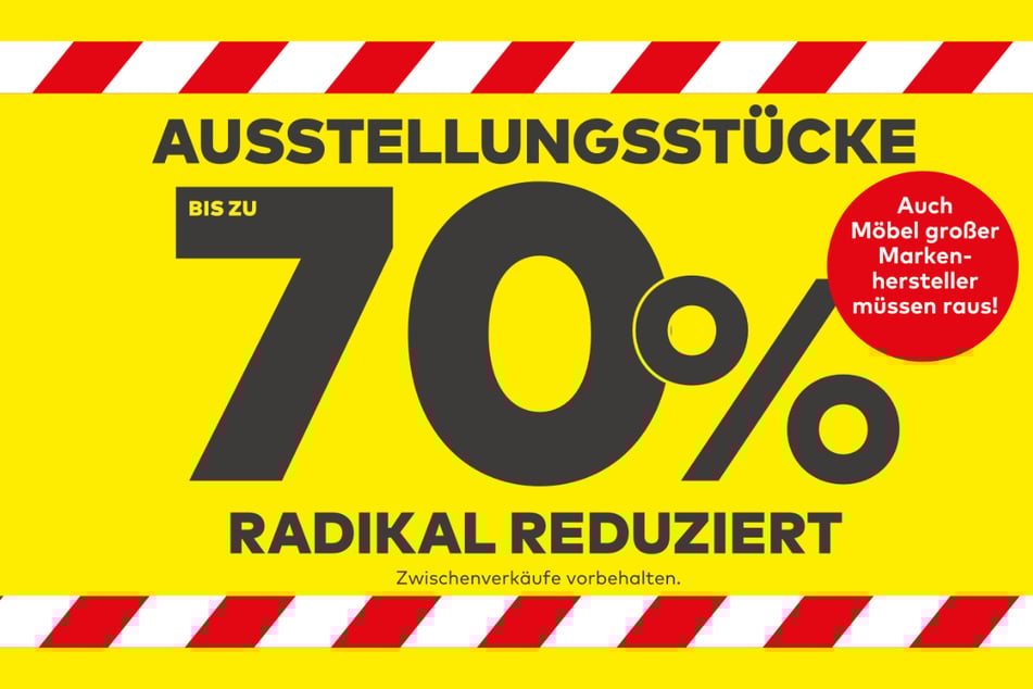 Bei porta im Rheinland sind Ausstellungsstücke bis zu 70 Prozent reduziert.
