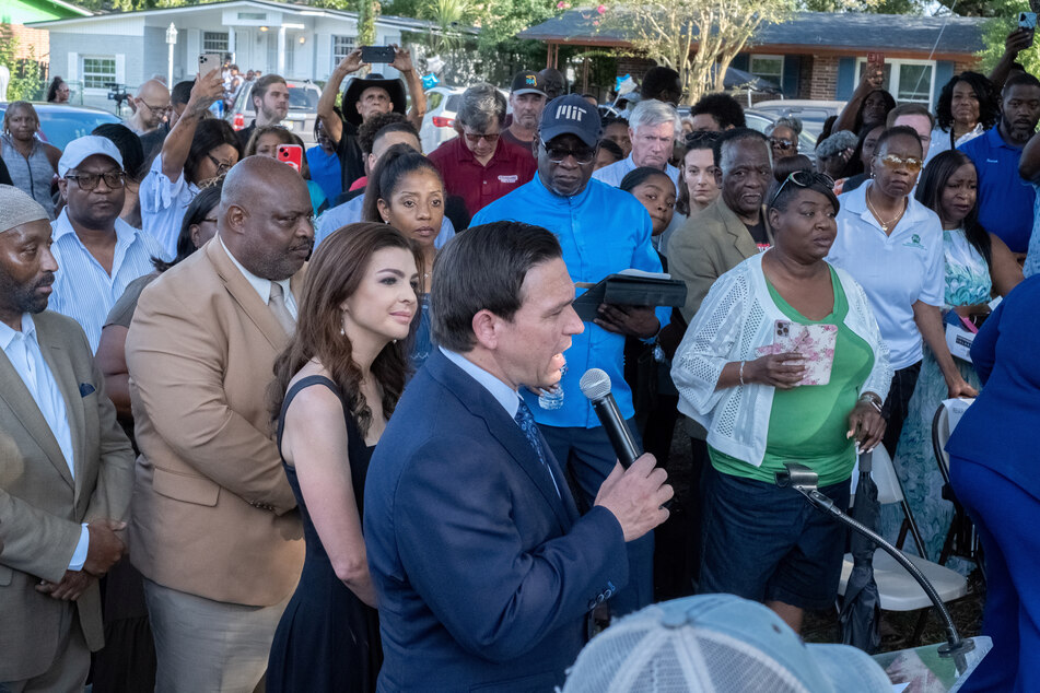 Florida Governor Ron DeSantis got a negative reception at a prayer vigil organized on Sunday.