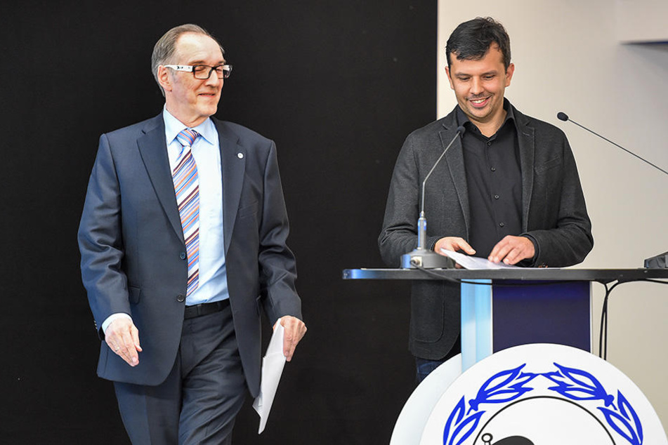 Bilden ein gutes sportliches Team: Laufer und Sport-Geschäftsführer Samir Arabi (re.).