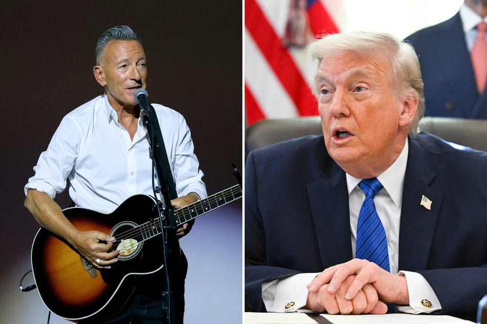 The White House recently responded after singer Bruce Springsteen (l) released a song criticizing President Donald Trump (r) and ICE.