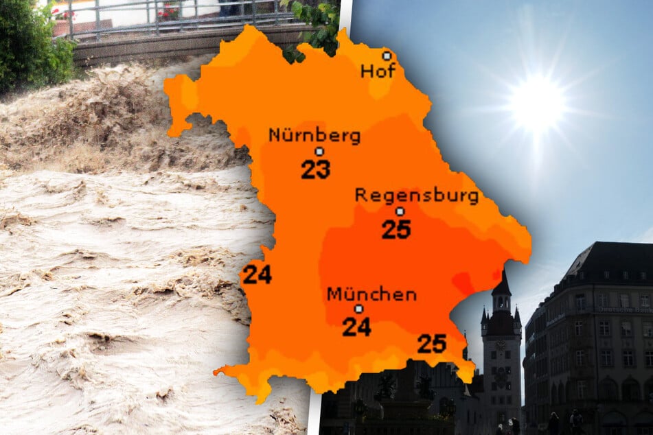 Hochwasser hält Bayern in Atem: So wird das Wetter heute und bis zum Wochenende