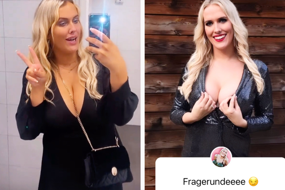 Wie diese Screenshots zweier Instagram-Storys zeigen: Josimelonie (27) kokettiert gern mit ihrem Dekolleté beziehungsweise mit ihren "Melonen".