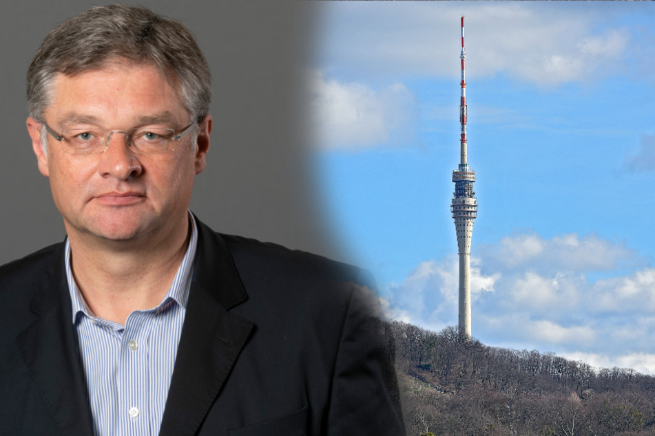 Die Wiederbelebung des Fernsehturms kostet die Stadt Millionen. Holger Zastrow ist die Kritik der Grünen ein Dorn im Auge.