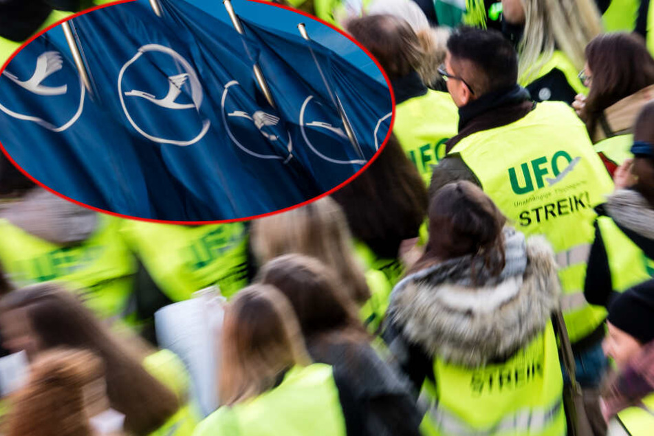 Fotomontage: Am Mittwoch wollen sich die Gewerkschaft Ufo und die Lufthansa die Schlichtung angehen.