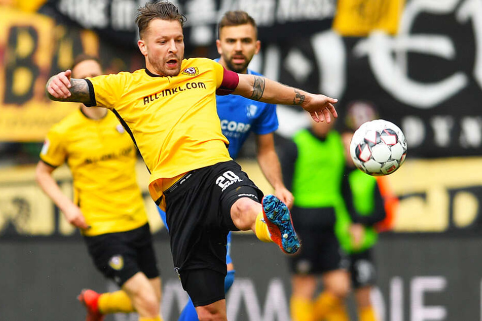 Patrick Ebert hat seine muskulären Probleme überwunden und wird die Schwarz-Gelben in Sandhausen wohl wieder als Kapitän auf den Rasen führen.