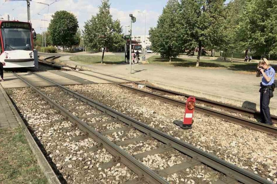Die Polizei sicherte Spuren am Unfallort.