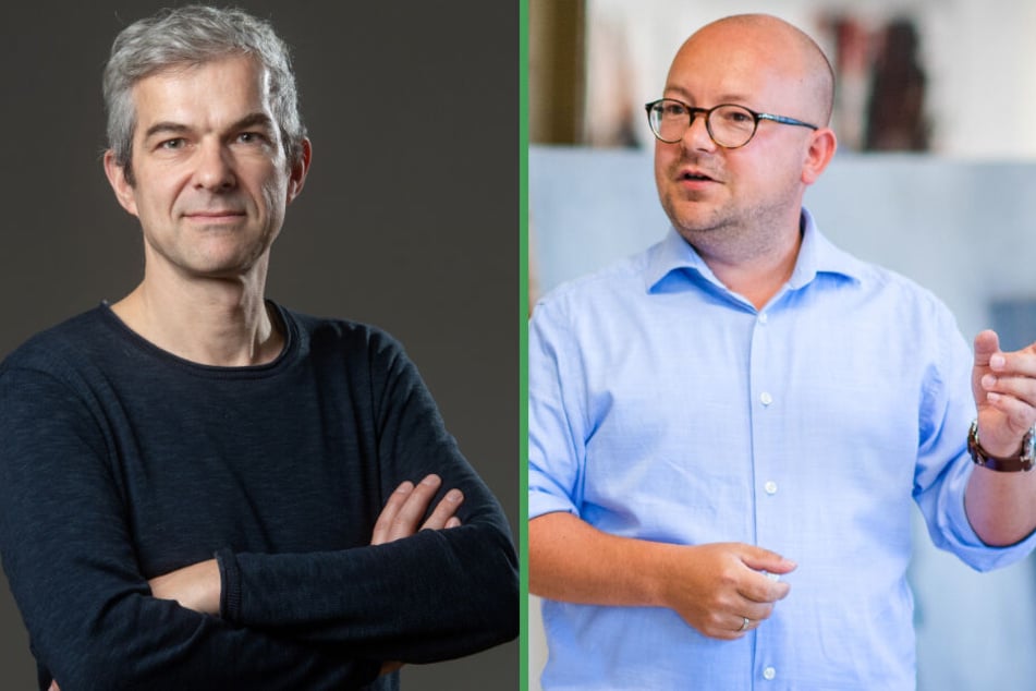 Wenn es nach Stadtrat Volkmar Zschocke (59, Grüne, F.l.) geht, sollten die Anwohner befragt werden. Frank Müller-Rosentritt (37, FDP, F.r.) ist strikt gegen ein Feuerwerks-Verbot.