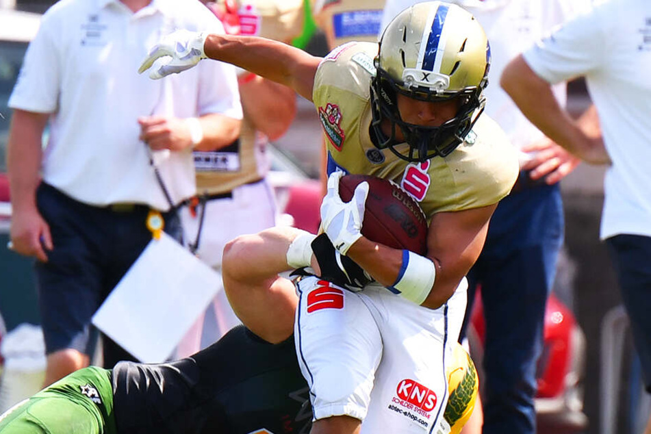 Yazan Nasser bekam gegen Köln mal längere Einsatzzeit und bedankte sich mit einem Touchdown.