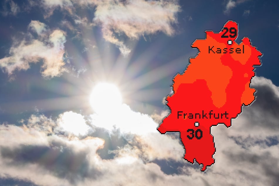 Am Dienstag sollen die Höchsttemperaturen in Hessen laut "wetteronline.de" (Grafik) sogar wieder auf bis zu 30 Grad steigen.