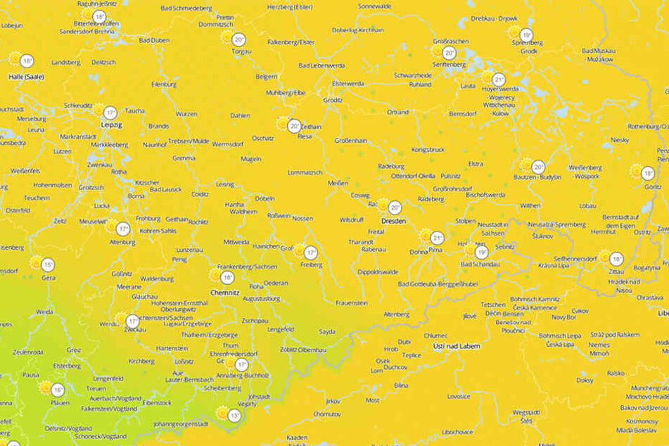 Spätestens am Dienstag wird es in ganz Sachsen wieder richtig schön und spätsommerlich warm.