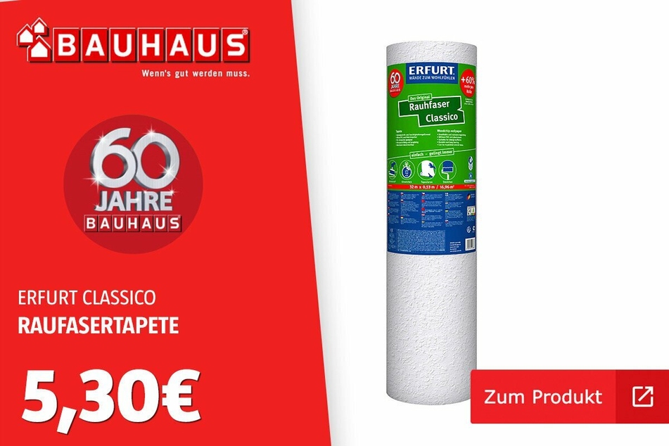 Raufasertapete für 5,30 Euro