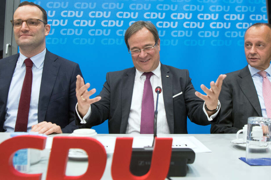 Die drei potenziellen Kandidaten für die Nachfolge an der CDU-Parteispitze: Gesundheitsminister Jens Spahn, NRW-Ministerpräsident Armin Laschet und Ex-Unionsfraktionschef Friedrich Merz (v.l.n.r.). (Archivbild)