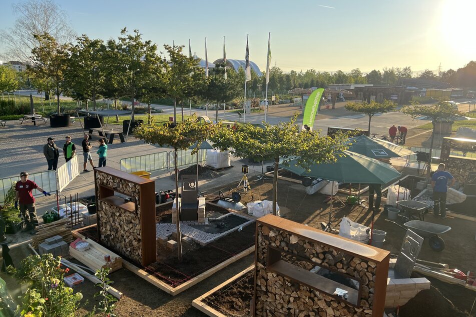 In 15 Stunden schufen elf Teams einen Garten auf 16 Quadratmetern in Mannheim.