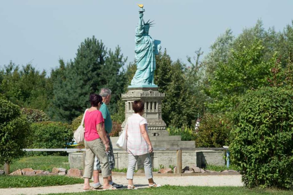 Modell der Freiheitsstatue im Maßstab 1:25.